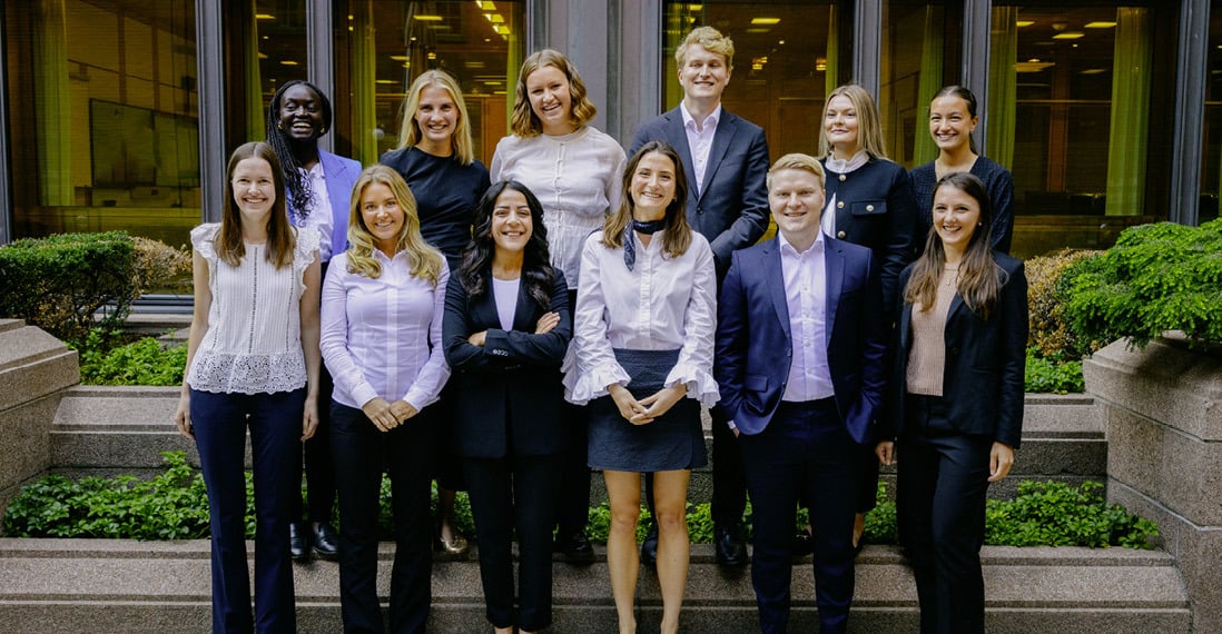 Norges Bank Investment Management's 2024 graduate cohort.