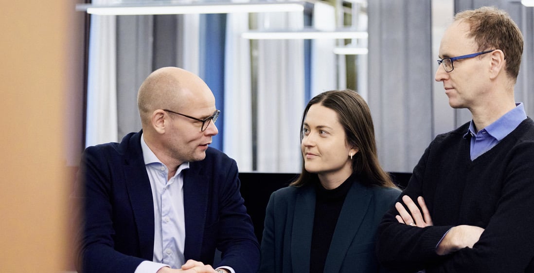 Photo of three employees at the fund